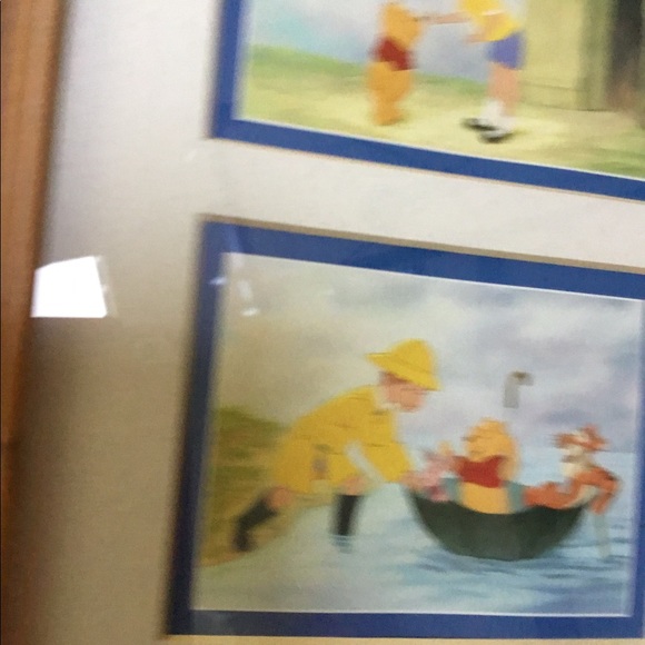 12”Plush Winnie the Pooh, and Disney framed pictures. Sold together as a group. - Picture 11 of 13